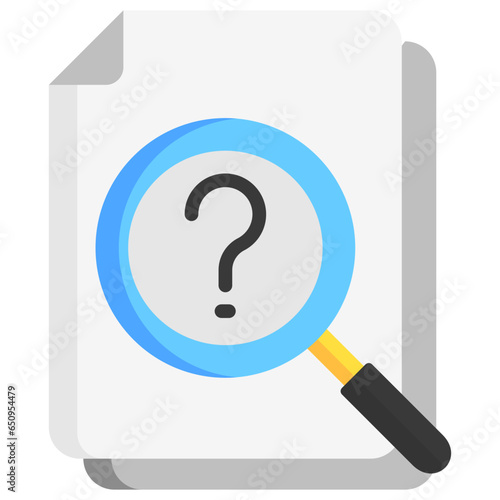 Investigation icon often used in design, websites, or applications, banner, flyer to convey specific concepts related to Assessment, educational, evaluative, and analytical purposes.