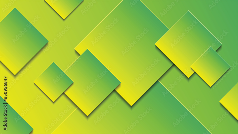 Abstract green and yellow gradient background with rectangle lines Abstract green and yellow gradient background with rectangle lines