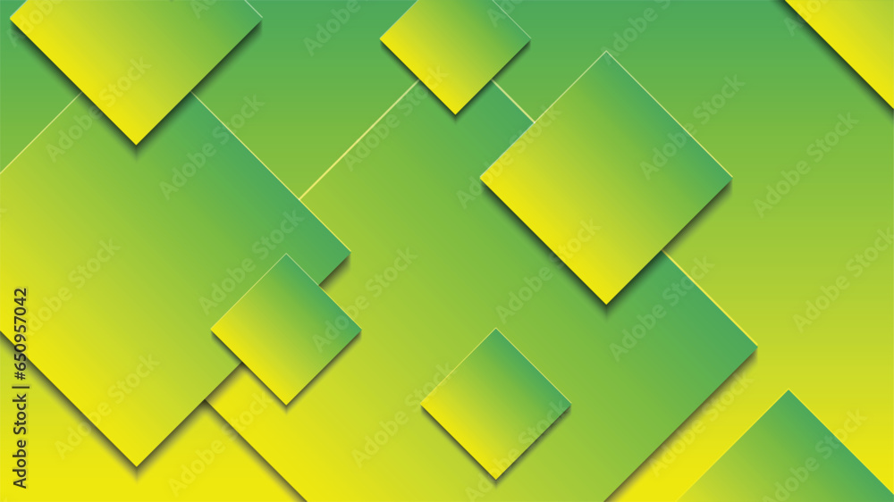 Abstract green and yellow gradient background with rectangle lines Abstract green and yellow gradient background with rectangle lines