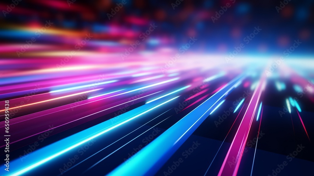 Abstract Pink and Blue Background with Glowing Lines and Bokeh Lights Abstract Pink and Blue Background with Glowing Lines and Bokeh Lights