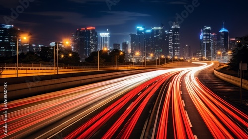 Mesmerizing Highway Night Shot: Long-Exposure Photography