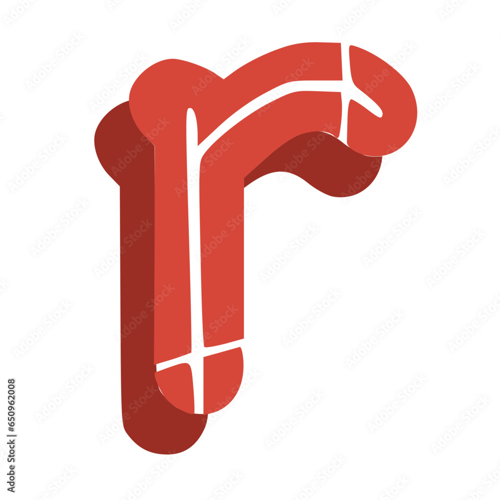 Handmade Alphabet Letters Red Color