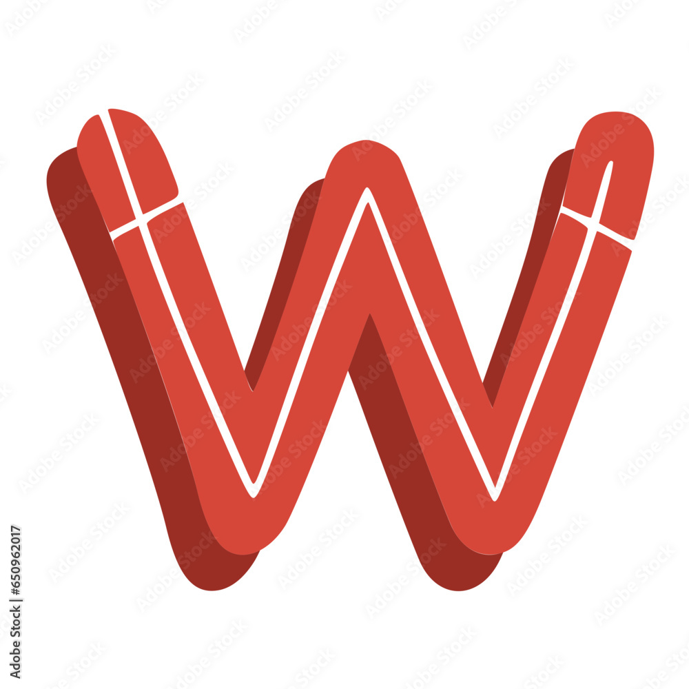 Handmade Alphabet Letters Red Color