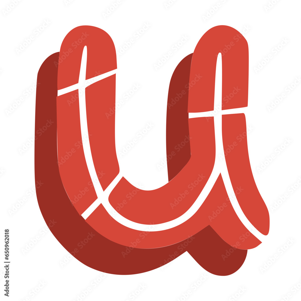 Handmade Alphabet Letters Red Color
