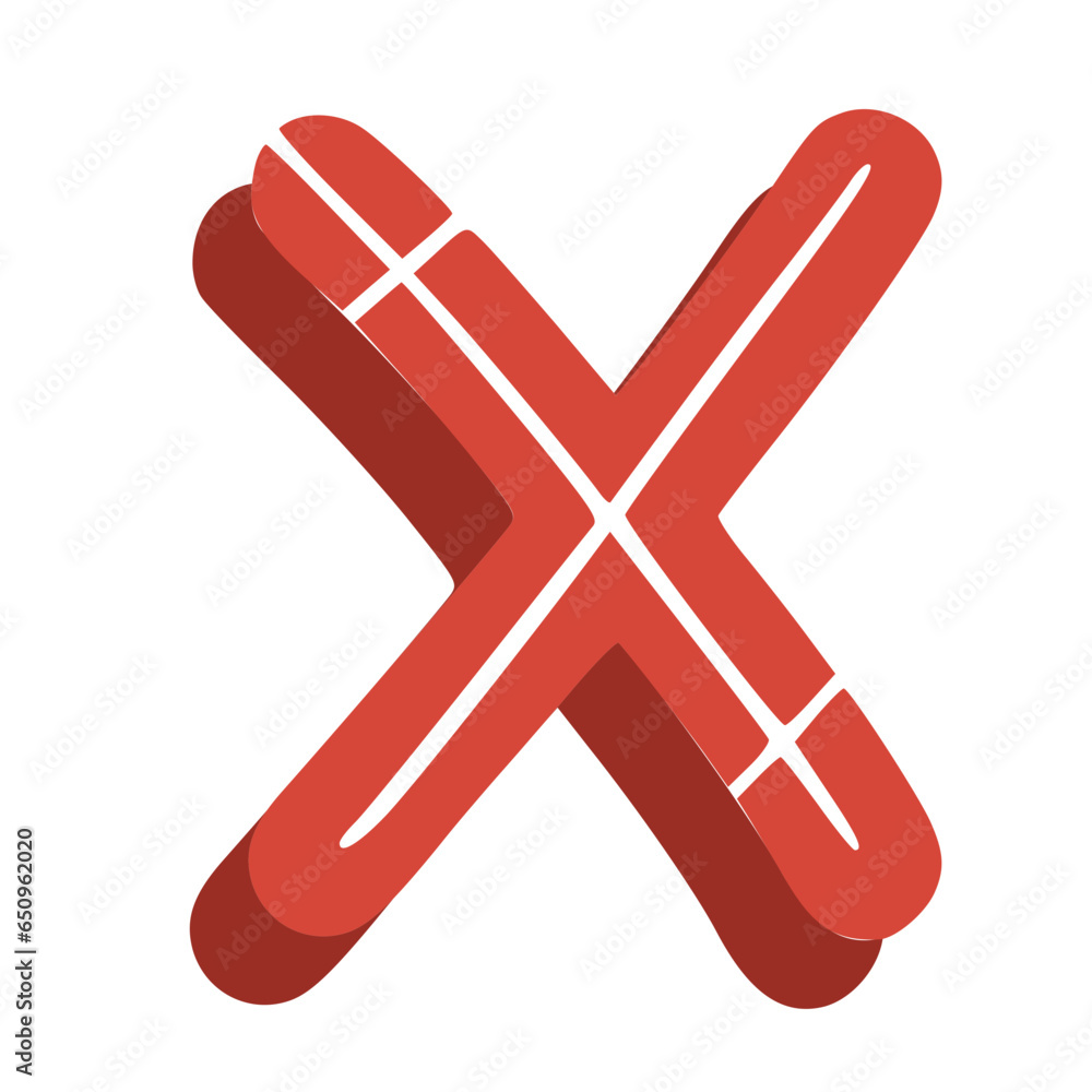 Handmade Alphabet Letters Red Color