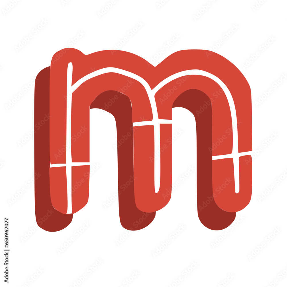 Handmade Alphabet Letters Red Color