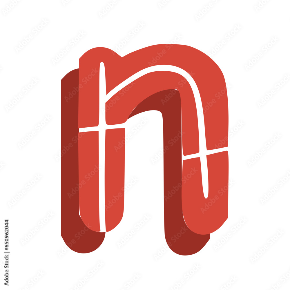 Handmade Alphabet Letters Red Color