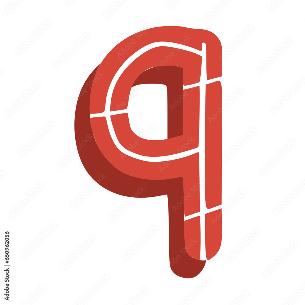 Handmade Alphabet Letters Red Color