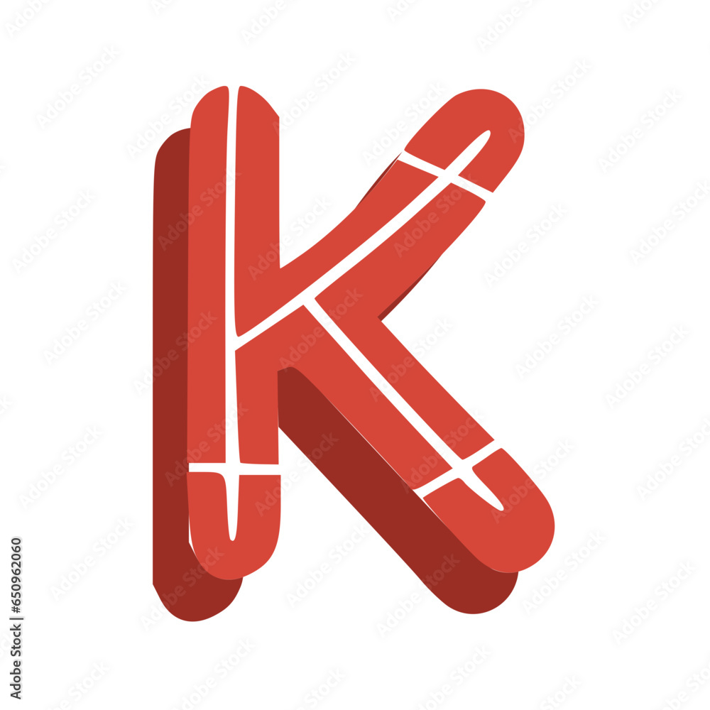 Handmade Alphabet Letters Red Color