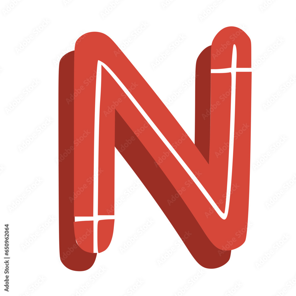 Handmade Alphabet Letters Red Color