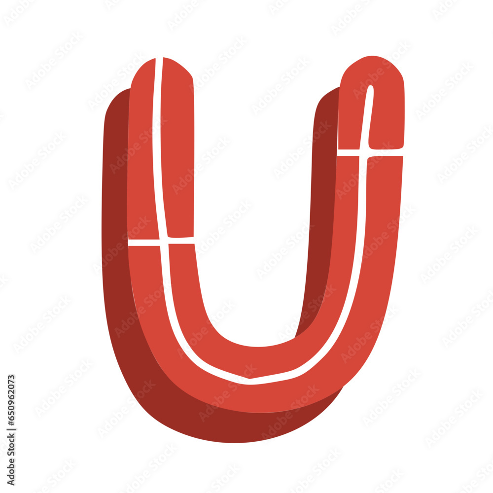 Handmade Alphabet Letters Red Color