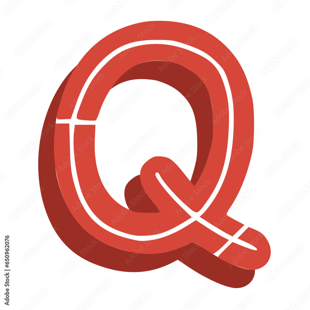 Handmade Alphabet Letters Red Color
