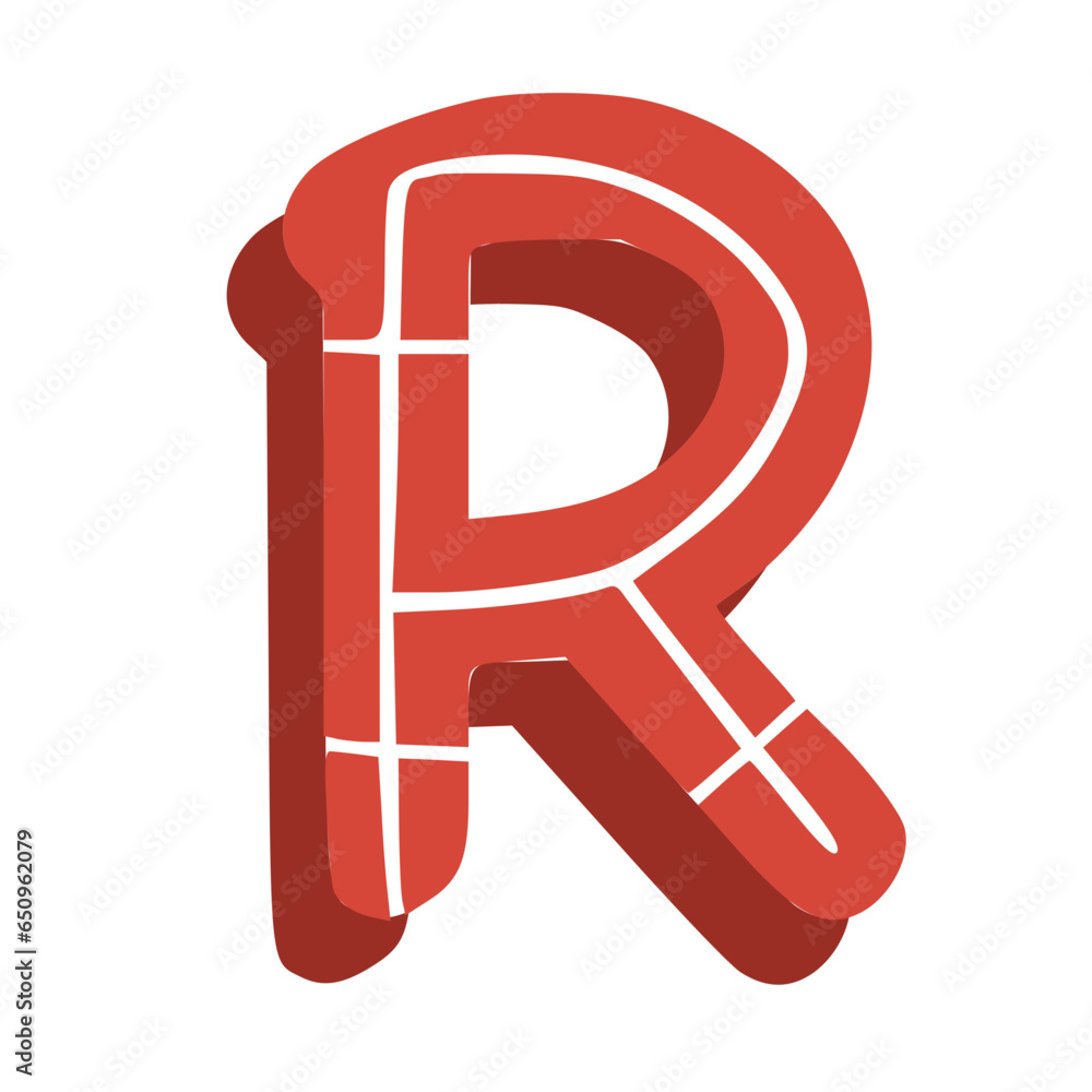Handmade Alphabet Letters Red Color