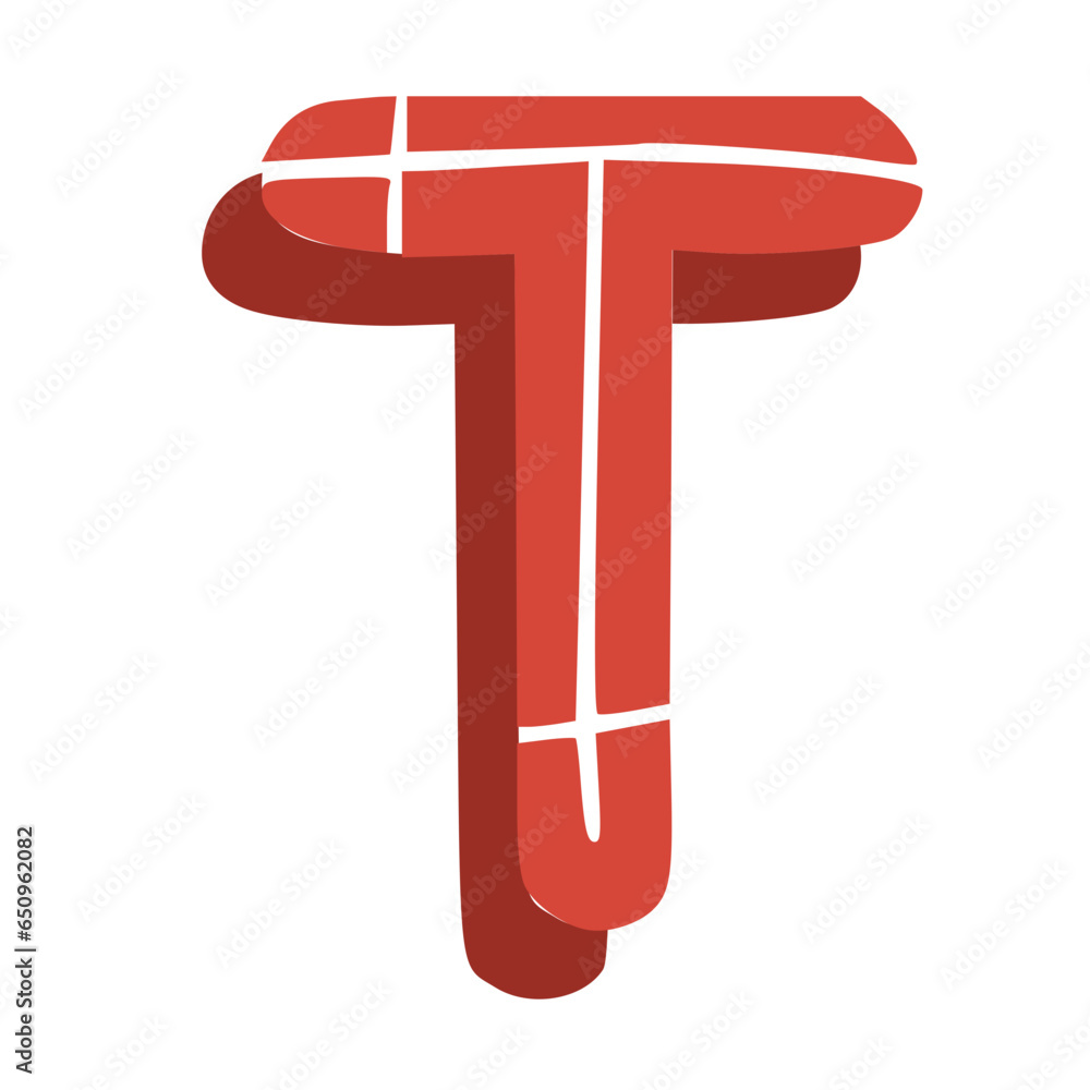 Handmade Alphabet Letters Red Color