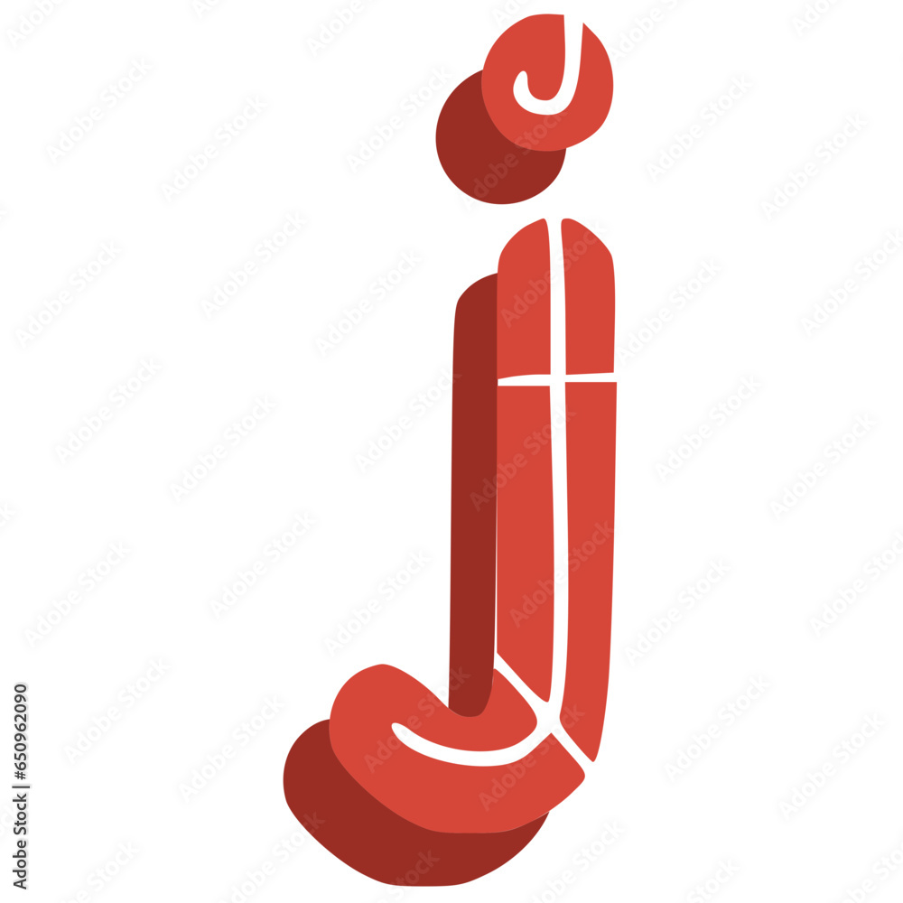 Handmade Alphabet Letters Red Color