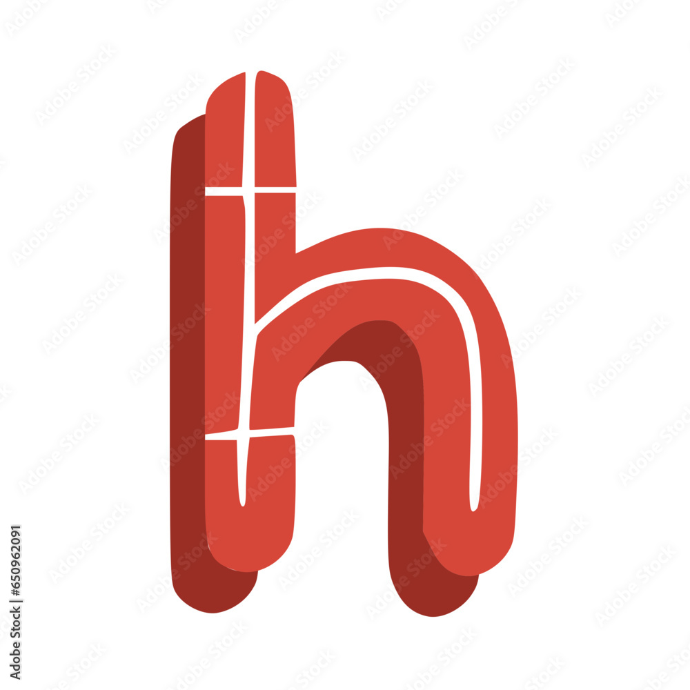 Handmade Alphabet Letters Red Color