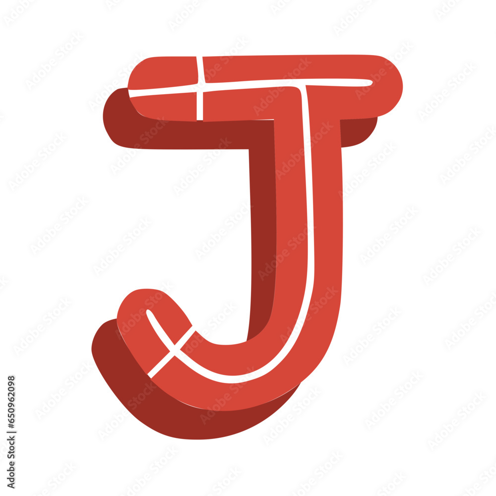 Handmade Alphabet Letters Red Color