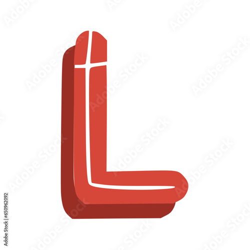 Obraz na płótnie Handmade Alphabet Letters Red Color w salonie