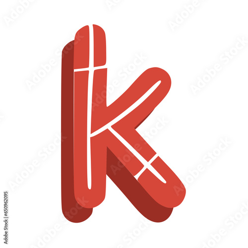 Handmade Alphabet Letters Red Color
