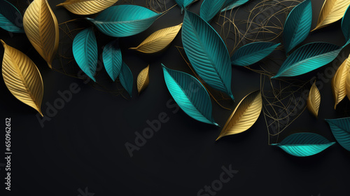 Black and golden leaves