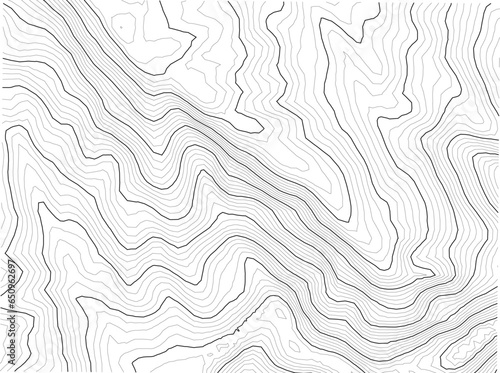 abstract pattern with lines. Topographic map background with terrains line. Vector mapping contour texture. mountain topview blueprint. Mountain hiking trail terrain contour background geographic 3