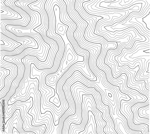 seamless pattern with lines. Topographic map background with terrains line. Vector mapping contour texture. mountain topview blueprint. Mountain hiking trail terrain contour background geographic 2