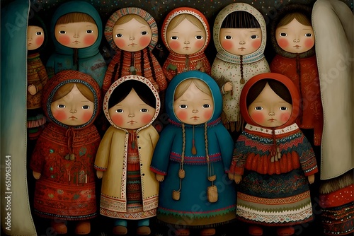 children around the world folk art 