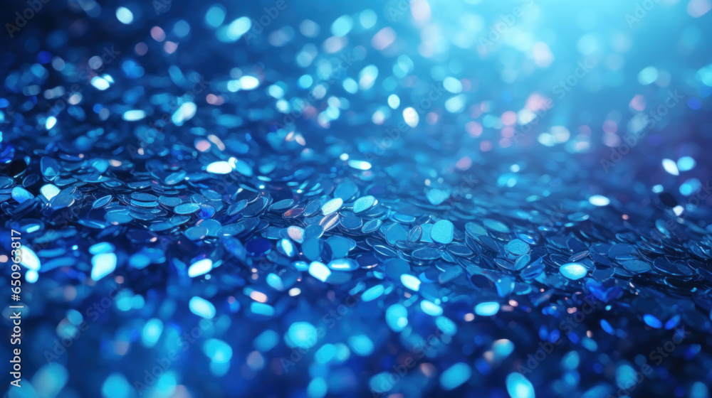 Blue glitter in abstract background Blue glitter in abstract background