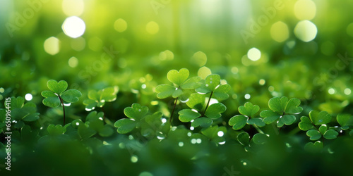 Abstract green bokeh background