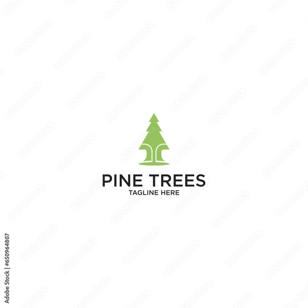 pine tree logo design vector template pine tree logo design vector template