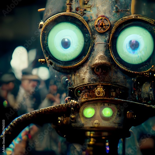 Fotografie, Obraz rick and morty steam punk cyber rave 4k very detailed hyperreal