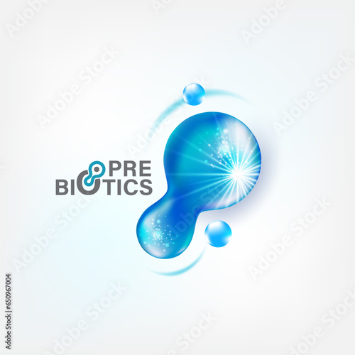Prebiotic Foods Good Bacteria Vector illustration. 