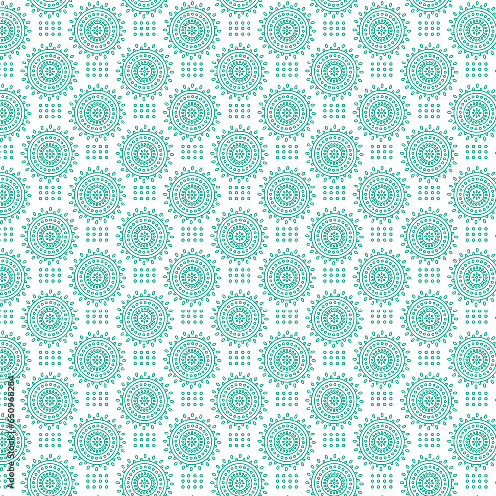 Digital png illustration of green rosettes repeated on transparent background