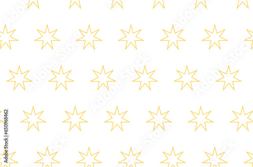 Digital png illustration of yellow stars repeated on transparent background