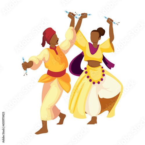 navratri dancers characters