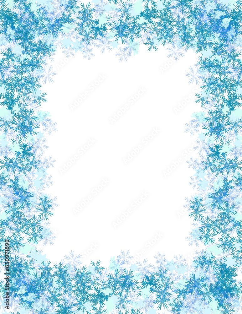 Winter Frame, Snowflake border