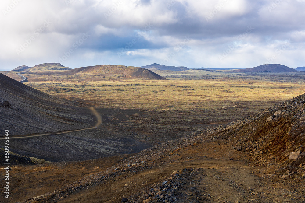 Volcano trail in iceland