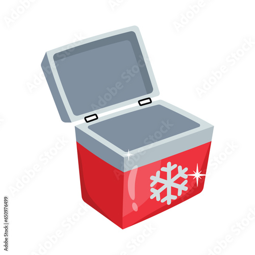 Beach cooler box vector colorful Stickers icons Design illustration. EPS 10 File
