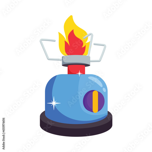 Gas burner vector colorful Stickers icons Design illustration. EPS 10 File