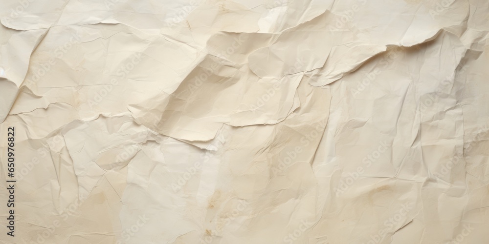 Obraz premium Large Paper Surface with Folds, Boasting a Rustic Beige Texture, Perfectly Flat for Your Creative Projects and Design Needs, Adding a Touch of Natural Elegance