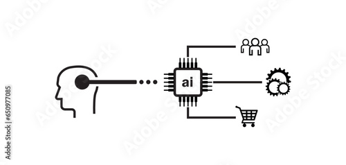 AI icon on white background	