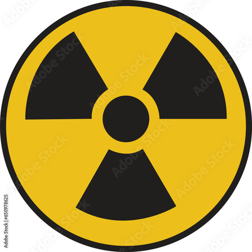  Nuclear Hazard Ionizing Radiation Trefoil Symbol. Vector Image