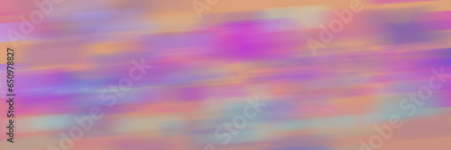 On an orange background, fuzzy smears in shades of purple and blue.