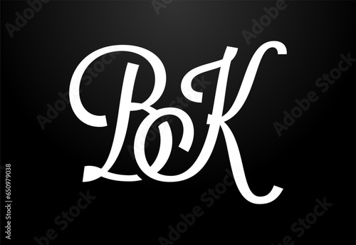 Initial Letter B K Logo Design Vector. Graphic Alphabet Symbol For Corporate Business