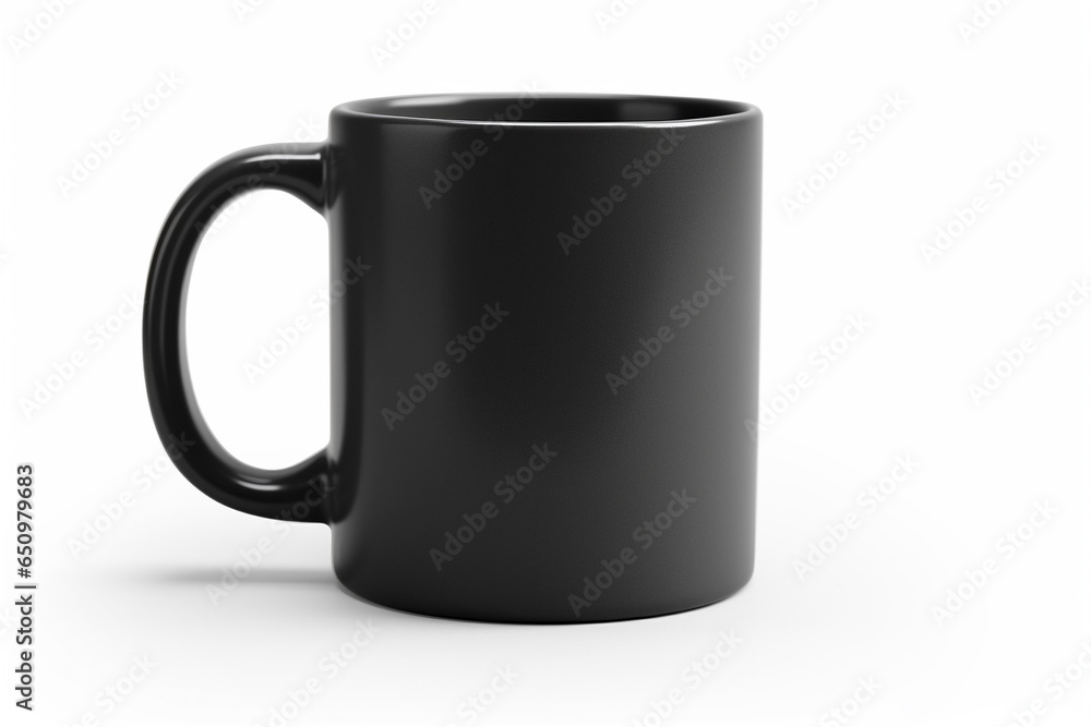 Simple black mug on white background Simple black mug on white background