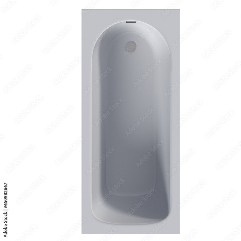 bathtub isolated on a white background, 3D illustration, and a CG render bathtub isolated on a white background, 3D illustration, and a CG render