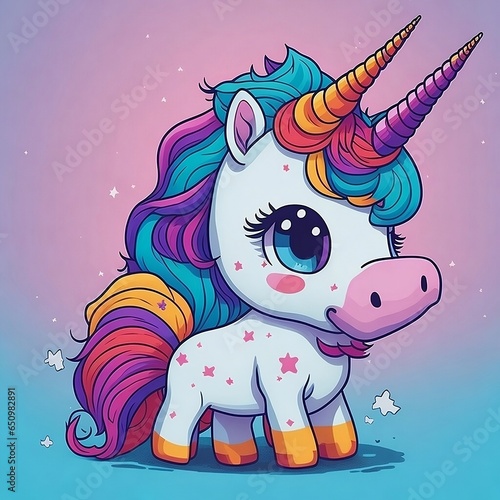 Cute Unicorn Baby, Colorful Unicorn 