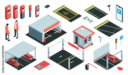 Isometric Parking Color Set