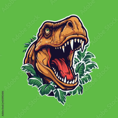 Trex Dinosaur Mascot Raptor Vector Illustration © Abdul