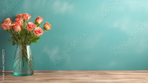 tulips in a vase photo